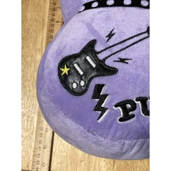 PEEPS Punk Rock EASTER BUNNY Rabbit 15" PURPLE Emo Rabbit Plush Embroidered - Picture 5 of 8